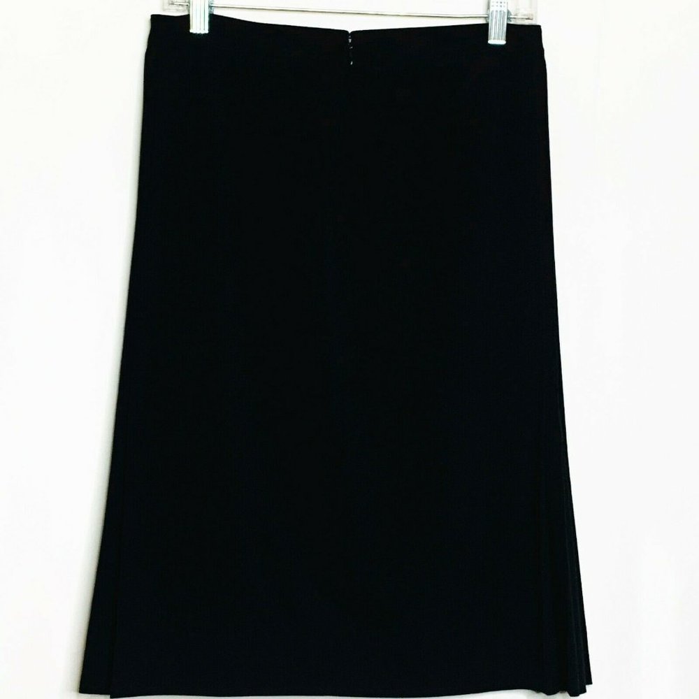 Apostrophe Women Skirt 6 Black Long Side Pleat Str